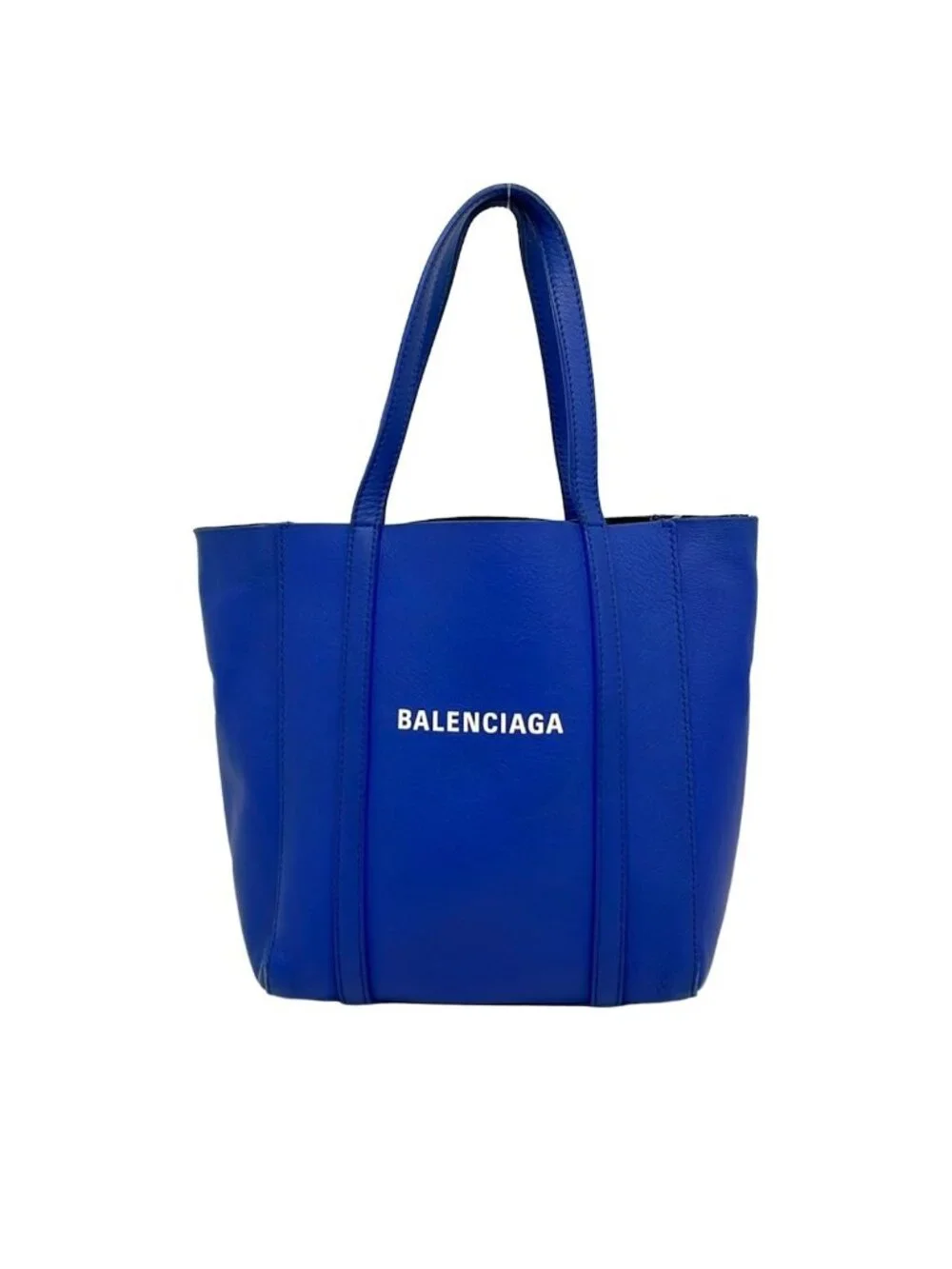 Balenciaga Tote Everyday Xxs Blue 2-Way Leather